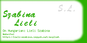 szabina lieli business card